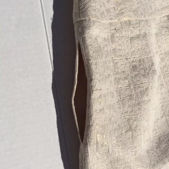 Merona (Size 8) Beige Gold Metallic Zip Back Skirt - Picture 2 of 5